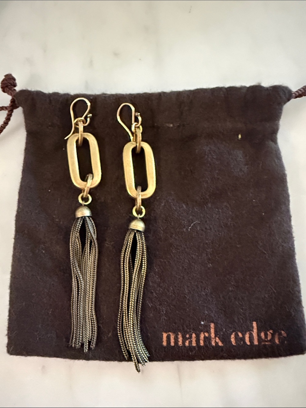 Mark Edge Gold-Tone Tassel Drop Earrings - Gold